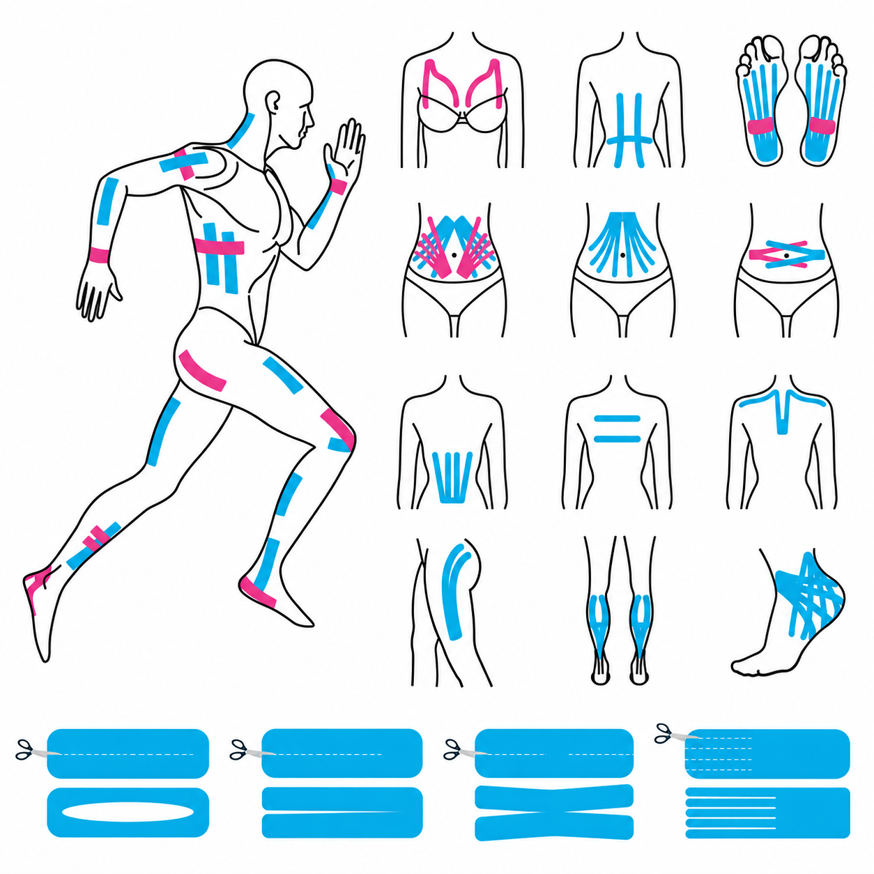 Performance Kinesiology Tape – Muscle Support & Faster Recovery (2" / 5cm)